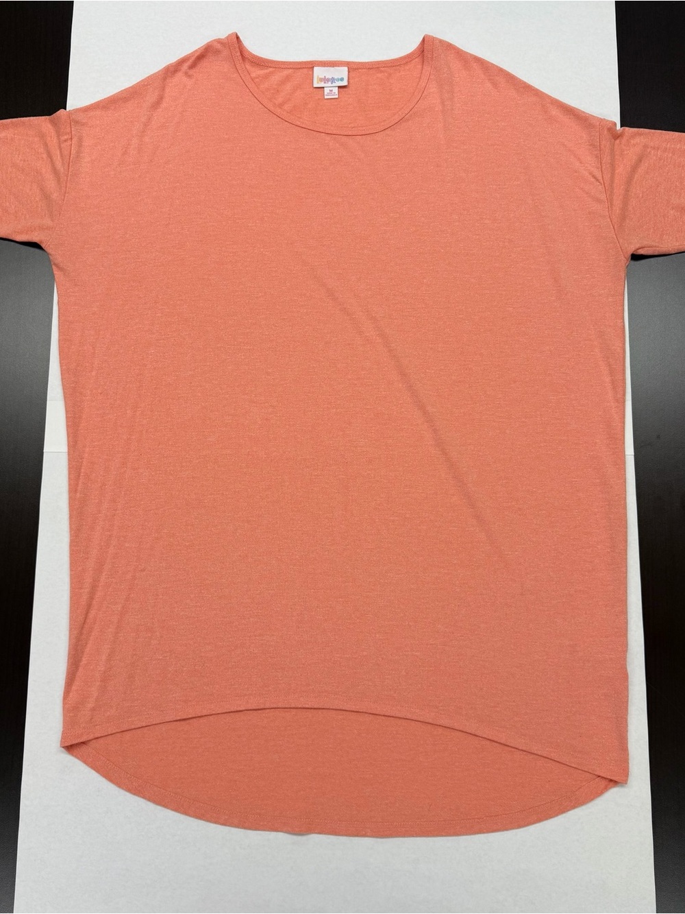 LuLaRoe Short Sleeve Crewneck Shirt in Coral Peach